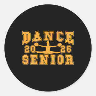 Dance Senior Night Dance Senior 2026 Graduation 13 Classic Round Sticker