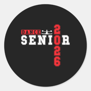 Dance Senior Night Dance Senior 2026 Graduation 8 Classic Round Sticker