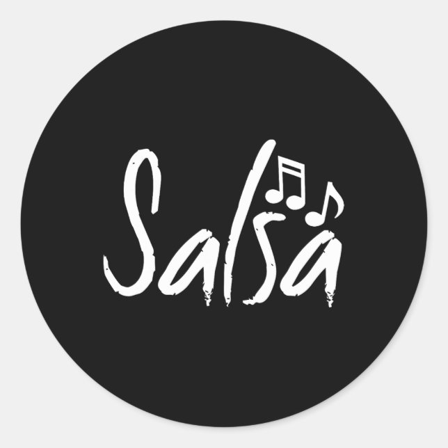 Dance Shirt Salsa Funny Dancing Gifts  Classic Round Sticker (Front)