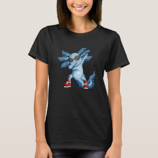 Dance Shoe Axolotl Dabbing Dances Newt With Sungla T-Shirt