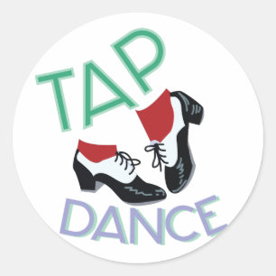 Dance Shoes Classic Round Sticker
