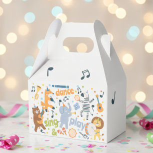 Dance sing and play kids birthday favour box
