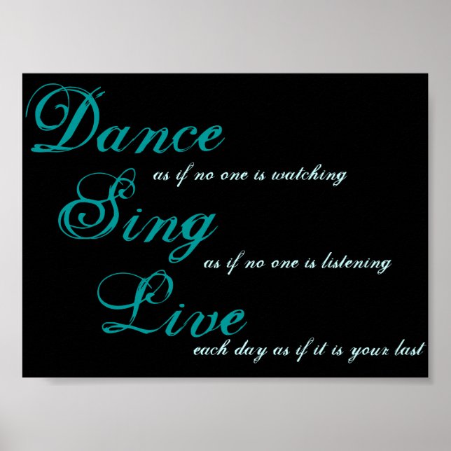 Dance sing live... poster (Front)