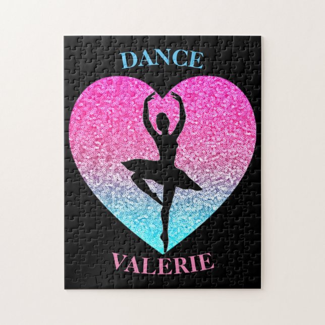 Dance Sparkle Heart Puzzle for Dancers (Vertical)