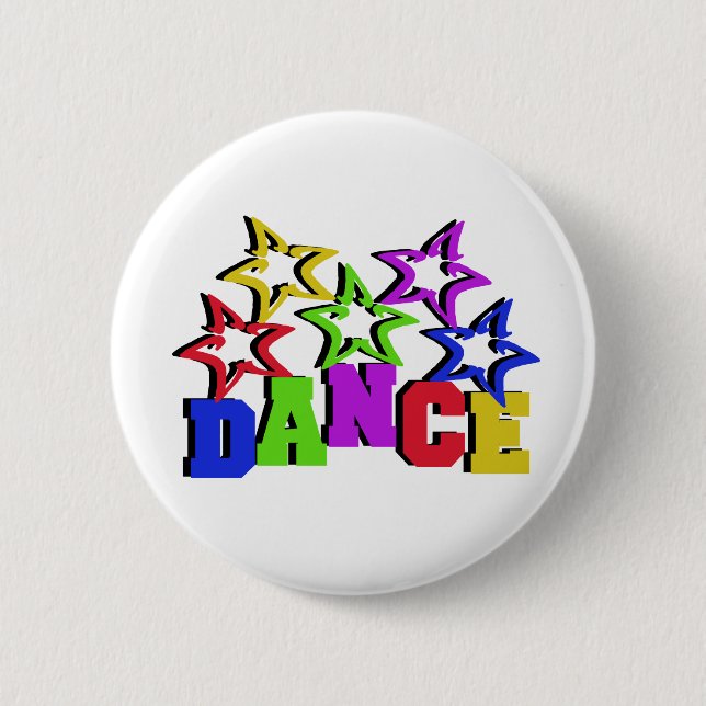 Dance Stars 6 Cm Round Badge (Front)