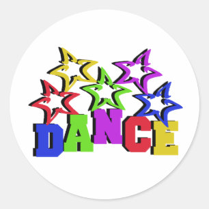 Dance Stars Classic Round Sticker