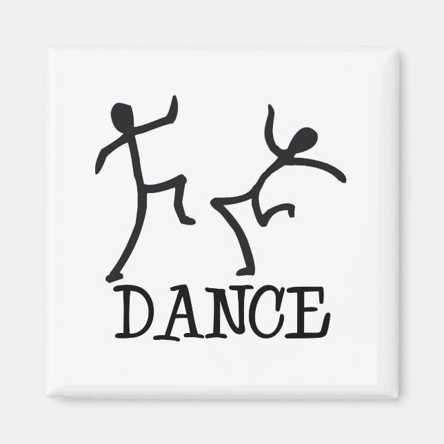 Dance Stick Figures Magnet (Front)