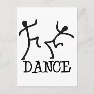 Dance Stick Figures Postcard