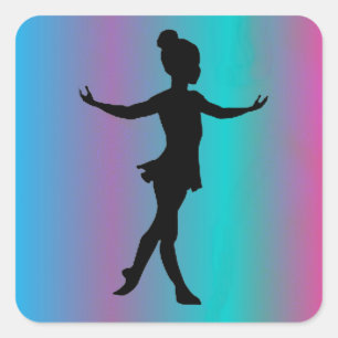 Dance stickers. square sticker