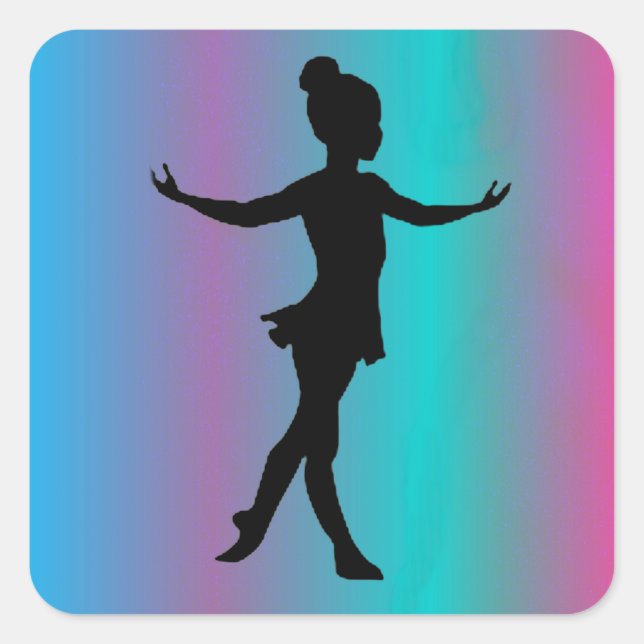 Dance stickers. square sticker (Front)