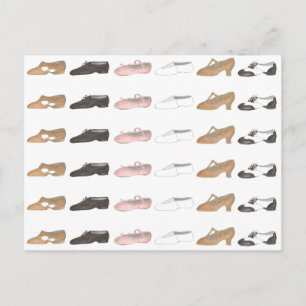 Dance Studio Ballet Tap Jazz Acro Shoes Teacher Postcard