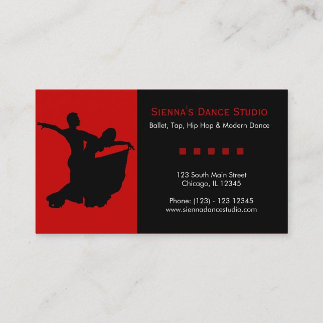 Dance Studio Business Card (Front)