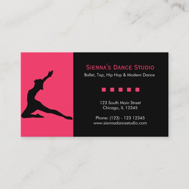 Dance Studio Business Card (Front)