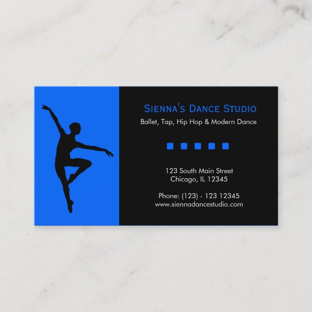 Dance Studio Business Card (Front)