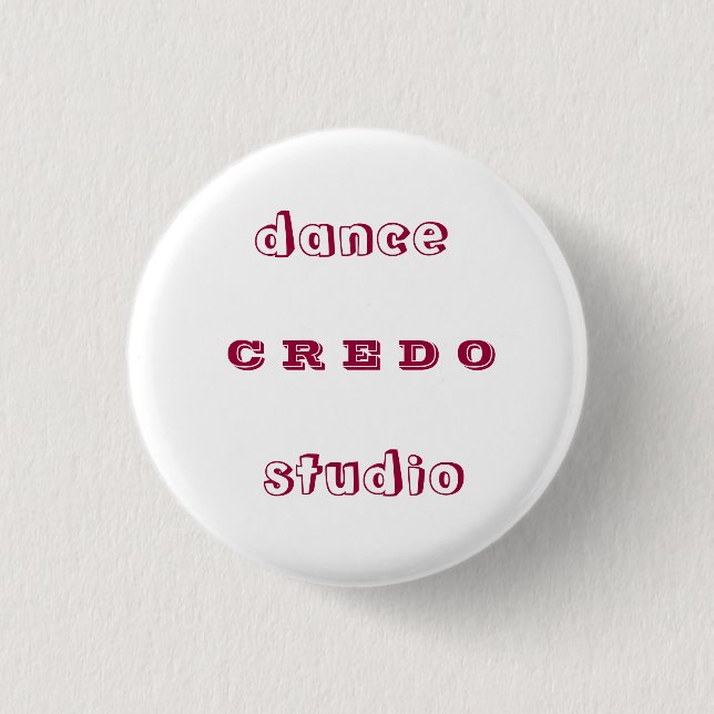 Dance studio CREDO 3 Cm Round Badge (Front)