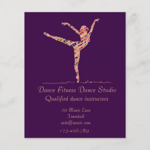 Dance studio dance lessons business flyer