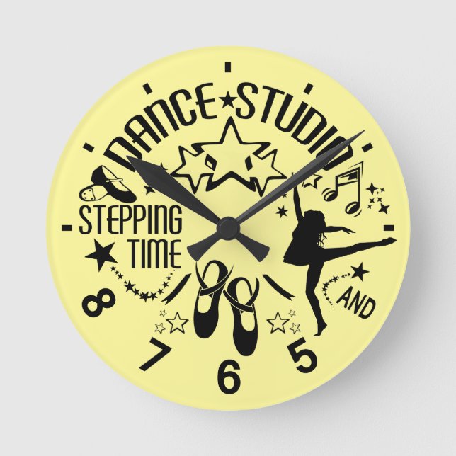 Dance Studio Round Clock (Front)