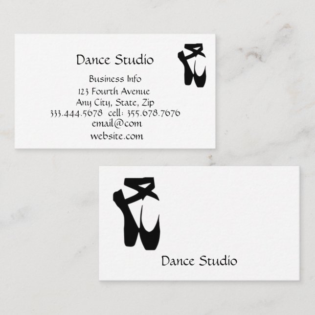 Dance Studio School  Business Card (Front/Back)