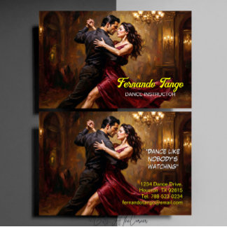 Dance Tango Instructor  Business Card