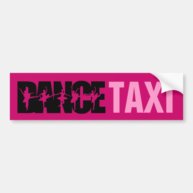 DANCE TAXI BUMPER STICKER (Front)