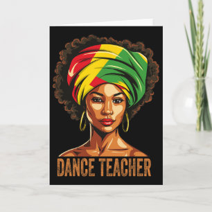 Dance Teacher Afro African American Black History Card