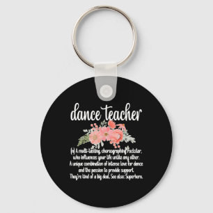Dance Teacher Appreciation Women's Black Clic Fit Key Ring