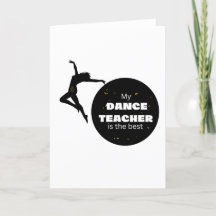 Dance teacher - blank card