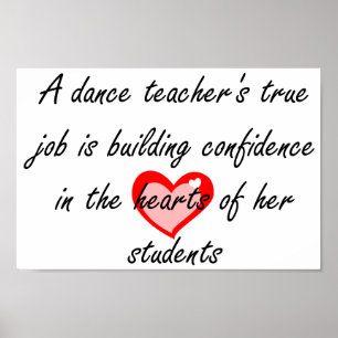Dance Teacher - Building Confidence Poster