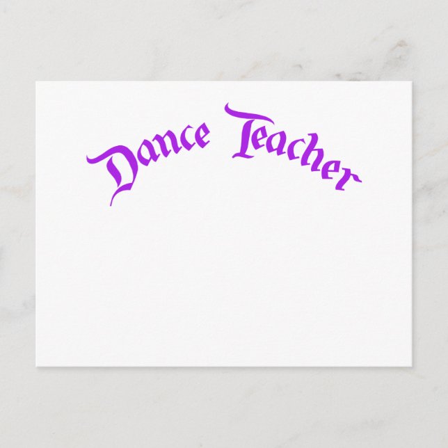 Dance Teacher (customise) Postcard (Front)