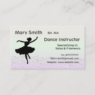 Dance Teacher / Dancing Instructor Business cards