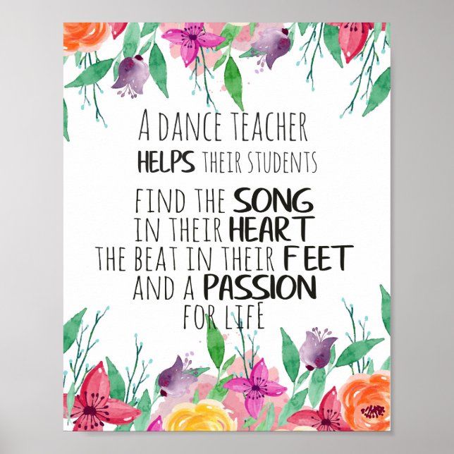 Dance teacher decor Ballet Coach Appreciation Gift (Front)