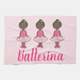 Dance Teacher Gift Pink Ballet Tutu Ballerina Tea Towel