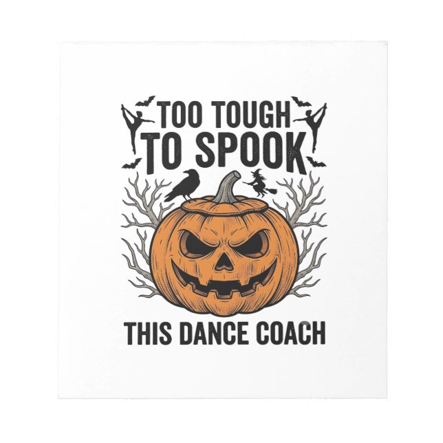 Dance Teacher Halloween Pumpkin Engraving Shirt De Notepad (Front)