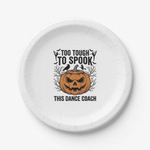 Dance Teacher Halloween Pumpkin Engraving Shirt De Paper Plate