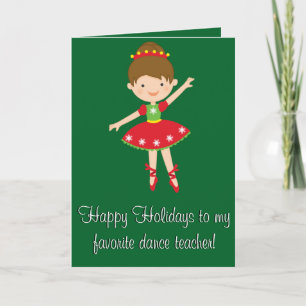 Dance Teacher Happy Holidays Card