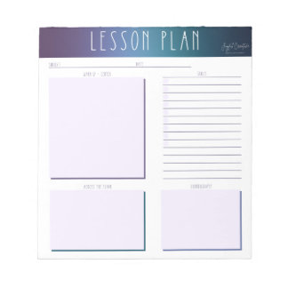 Dance Teacher Lesson Plan Notepad