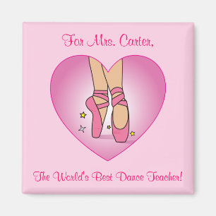 Dance Teacher Magnet with Ballet Shoes