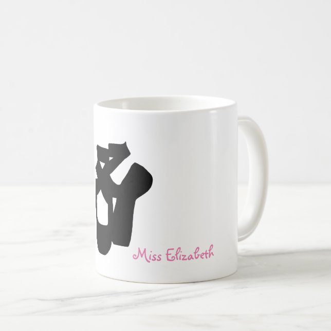Dance Teacher Mug/Cup with Personalised Name Coffee Mug (Front Right)