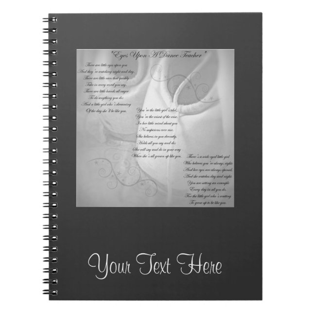 Dance Teacher Poem Notebook (Front)