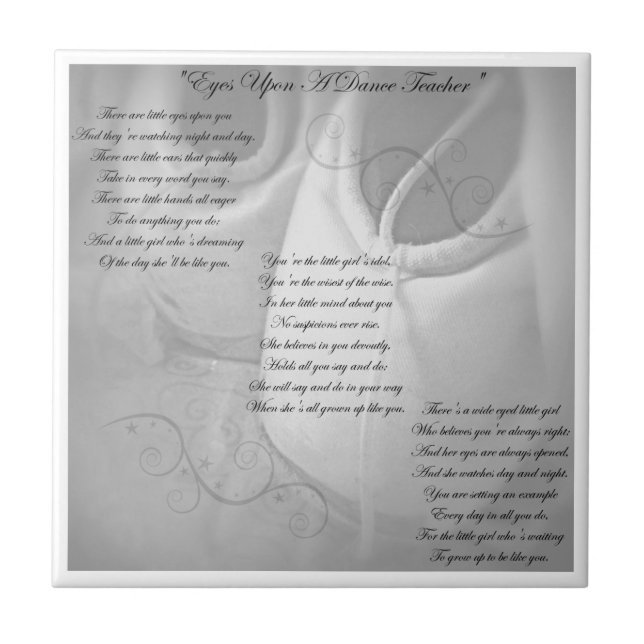 Dance Teacher Poem Tile (Front)