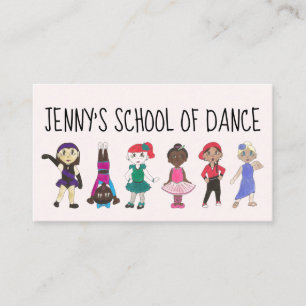 Dance Teacher School Studio Ballet Tap Jazz Acro Business Card