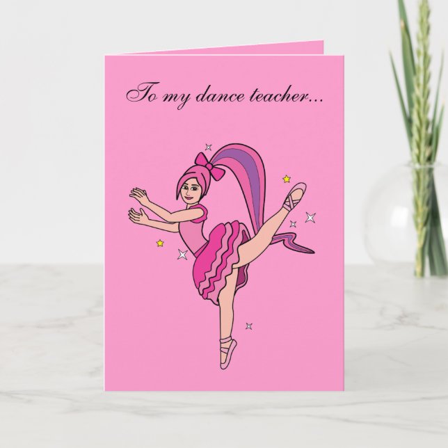 Dance Teacher Thank You Card (Front)