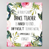 Dance teacher Thank you quote
