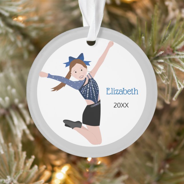 Dance Team Performer with Brown Hair  Ornament (Tree)