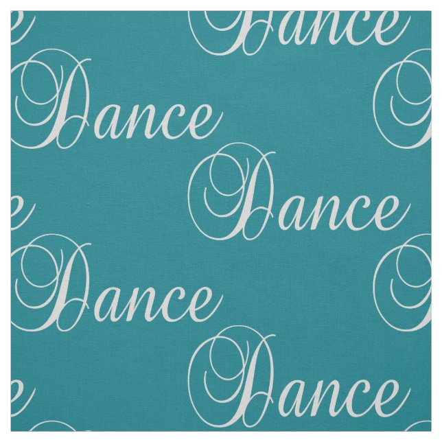 Dance Text On Any Colour Fabric (Swatch)