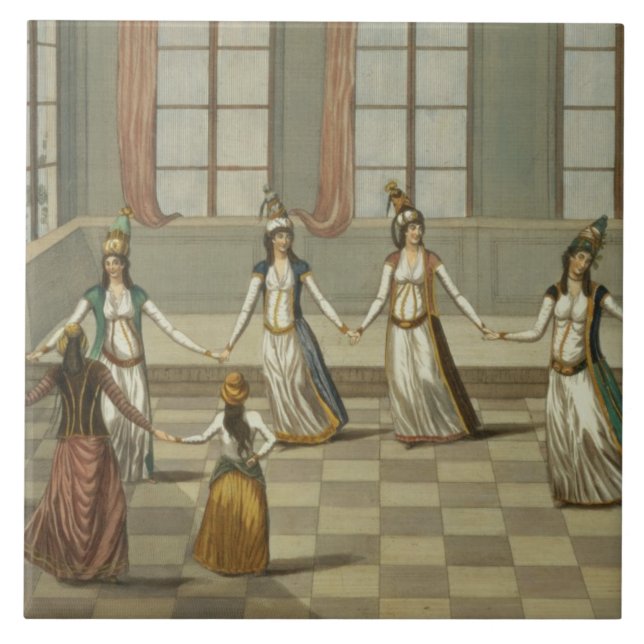Dance that is fashionable with the Greek women of Tile (Front)