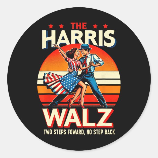 Dance The Harris Wheimer Two Steps Forward No Step Classic Round Sticker (Front)