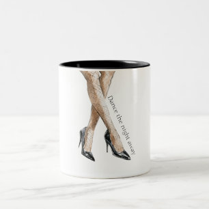 Dance the Night Away Legs High Heels Two-Tone Coffee Mug