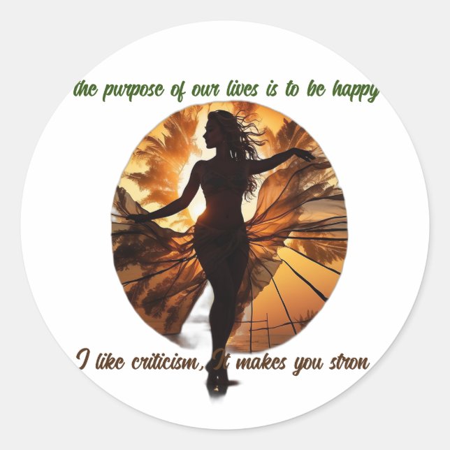 Dance Through Life: Happy Vibes Sticker (Front)