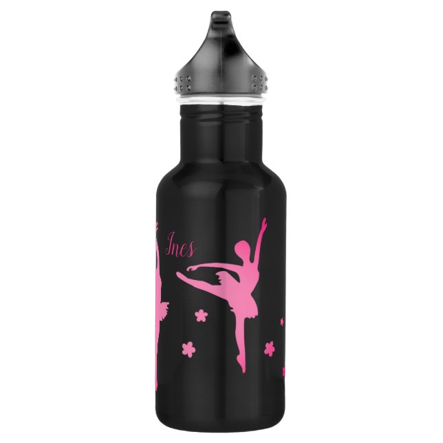 Dance Through Life Quote Dancer Gift Ballerina 532 Ml Water Bottle (Right)